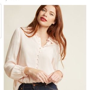 Modcloth Thoroughly Lady Like Button Up Top